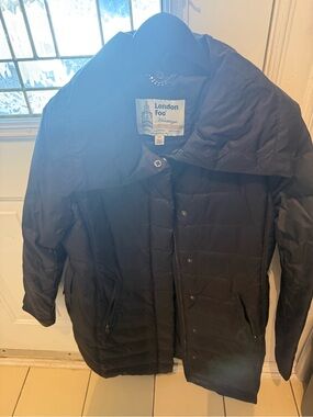 London Fog Black Quilted Women’s Bomber Jacket